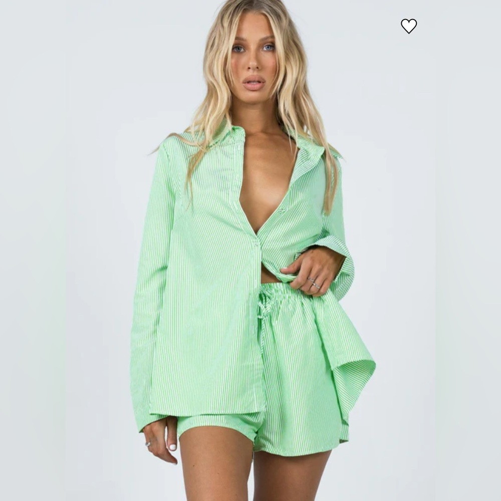 Princess Polly Size 6 The Chloe Set Green Pajama’s